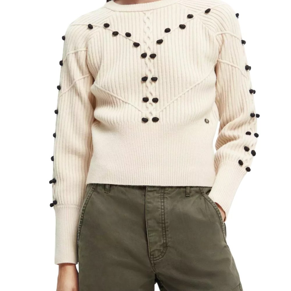 (NWT) Scotch and Soda Sweater Wool-blended bobble Stitch Sweater (M)